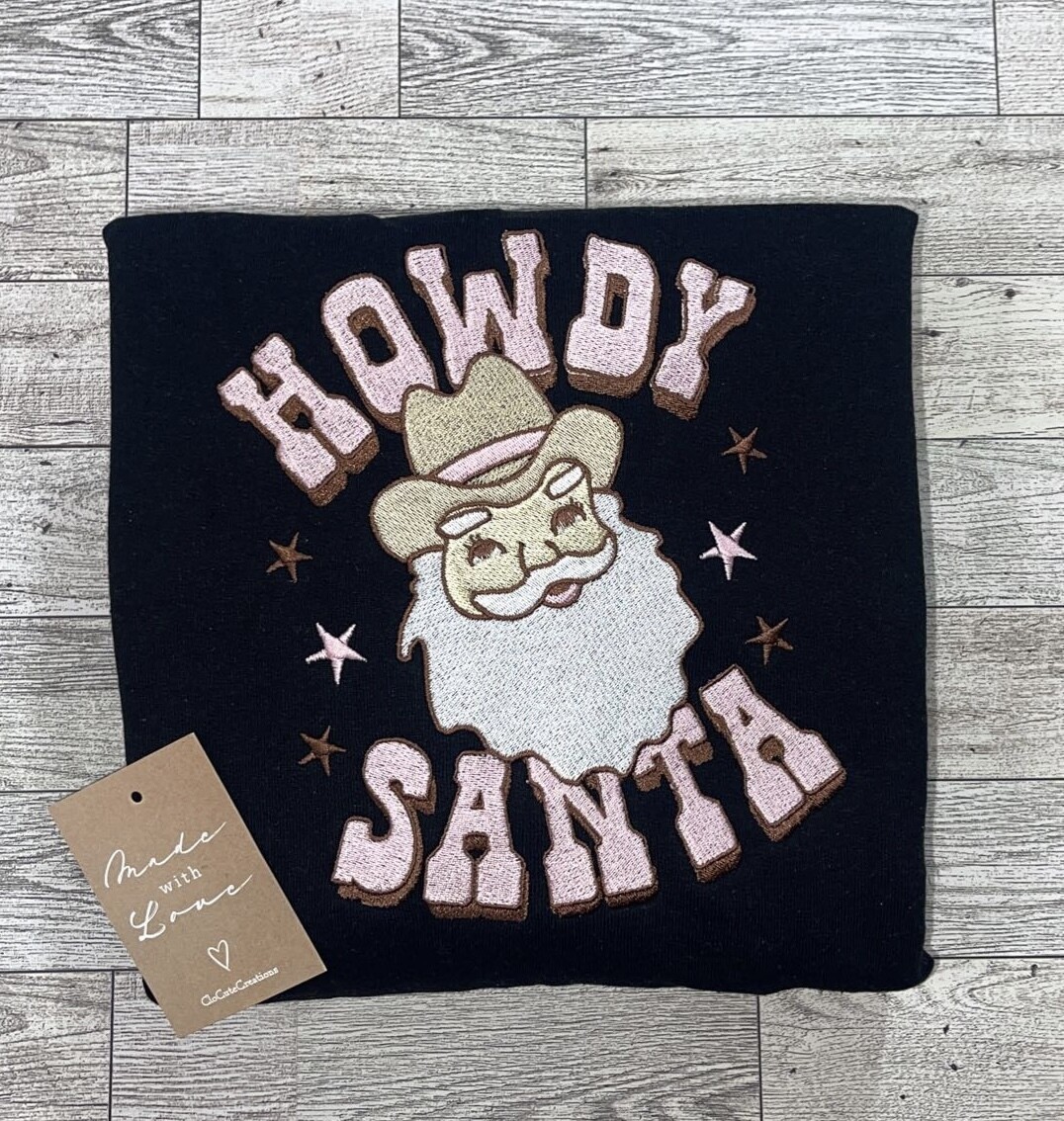 Howdy Santa Embroidery