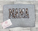 Mama Cow Print Embroidery