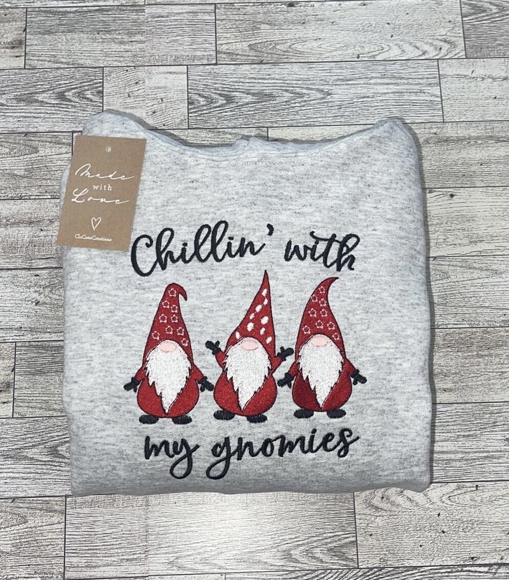 Chillin With My Gnomies Embroidery