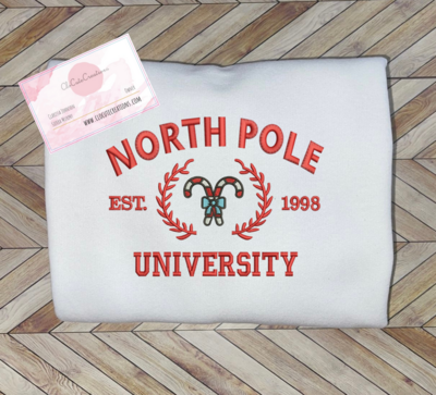 North Pole University Embroidery