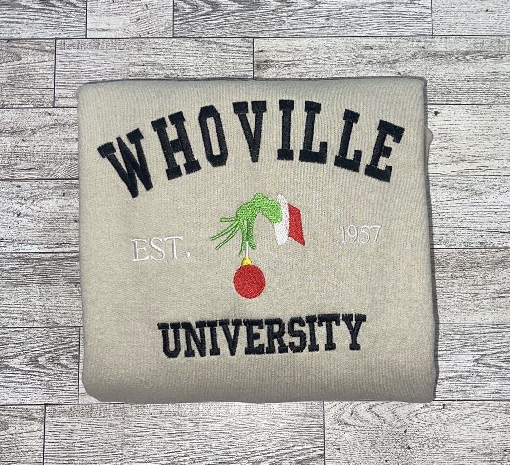Whoville University Embroidery