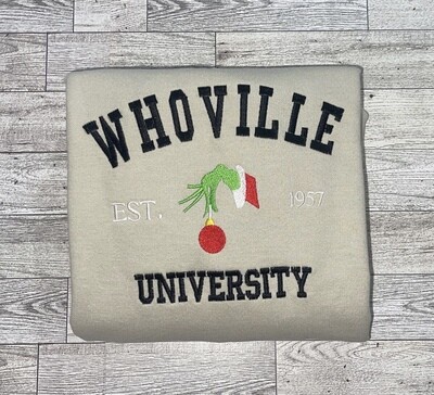 Whoville University Embroidery