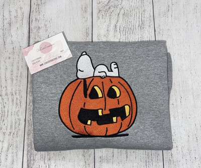 Snoopy Pumpkin Embroidery