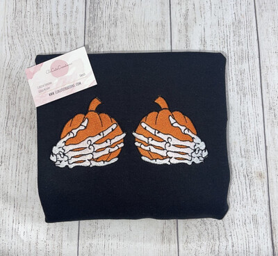 Holding Pumpkins Embroidery