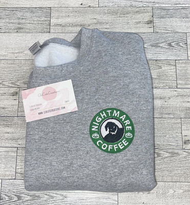 Nightmare Coffee Embroidery