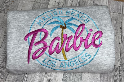 Malibu Beach Barbie Los Angeles Embroidery