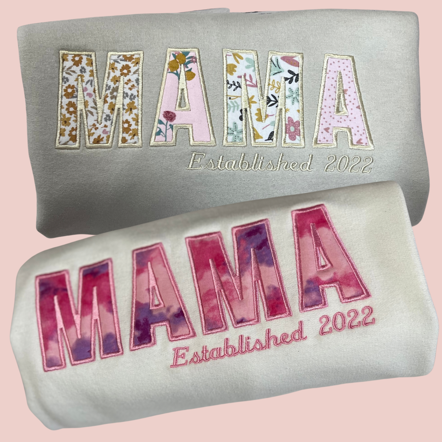 Mama Keepsake Embroidered Applique Sweatshirt