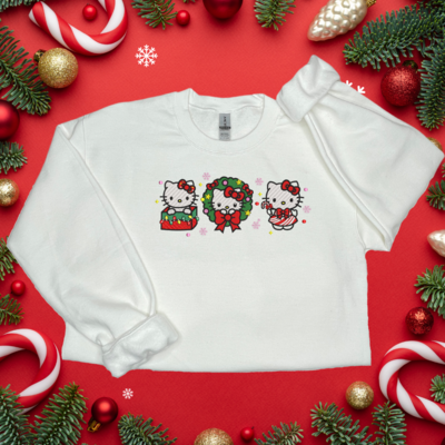 Hello Kitty Christmas Trio Embroidery