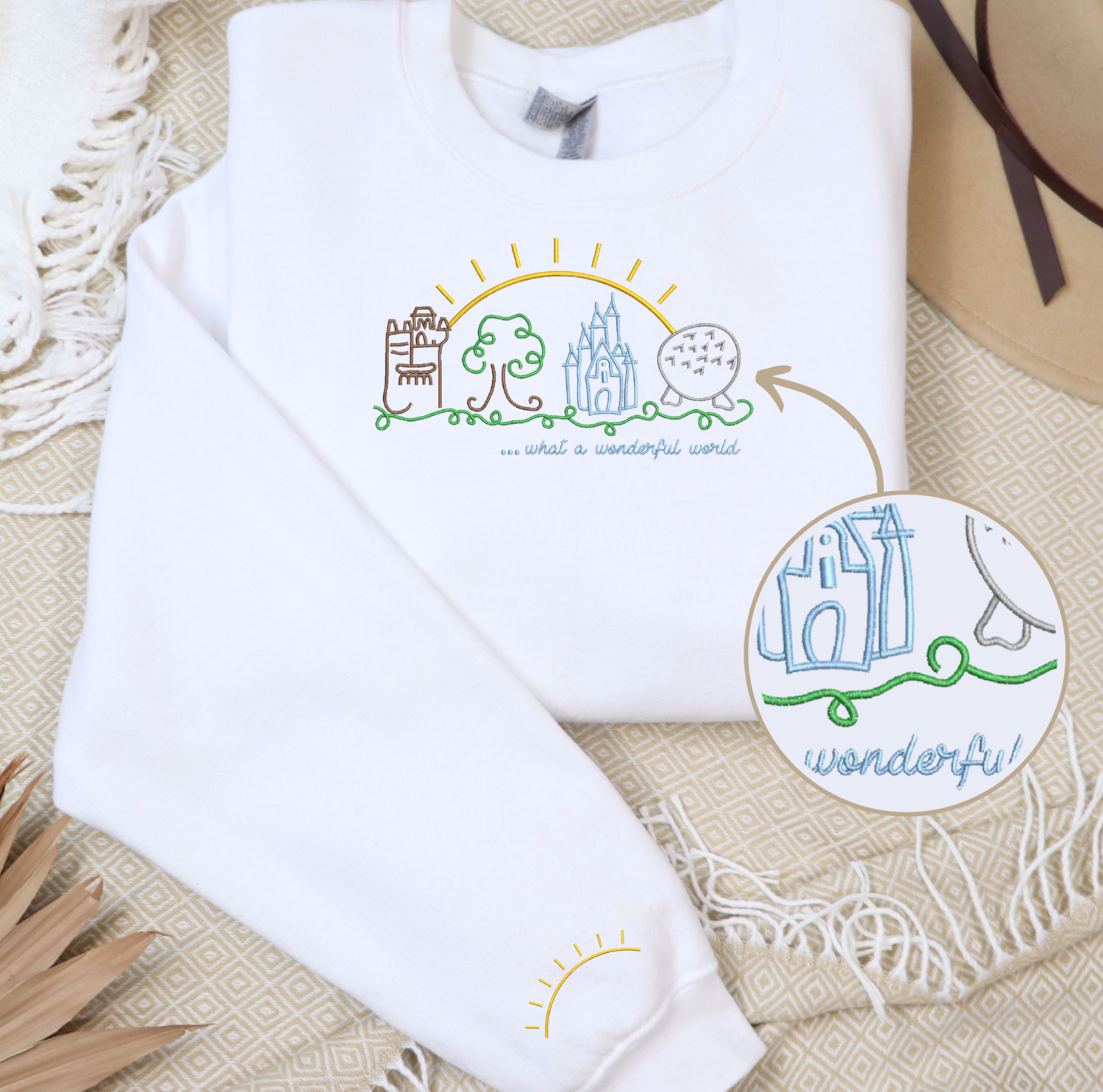Disney Parks Doodle Outline Embroidery