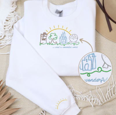 Disney Parks Doodle Outline Embroidery