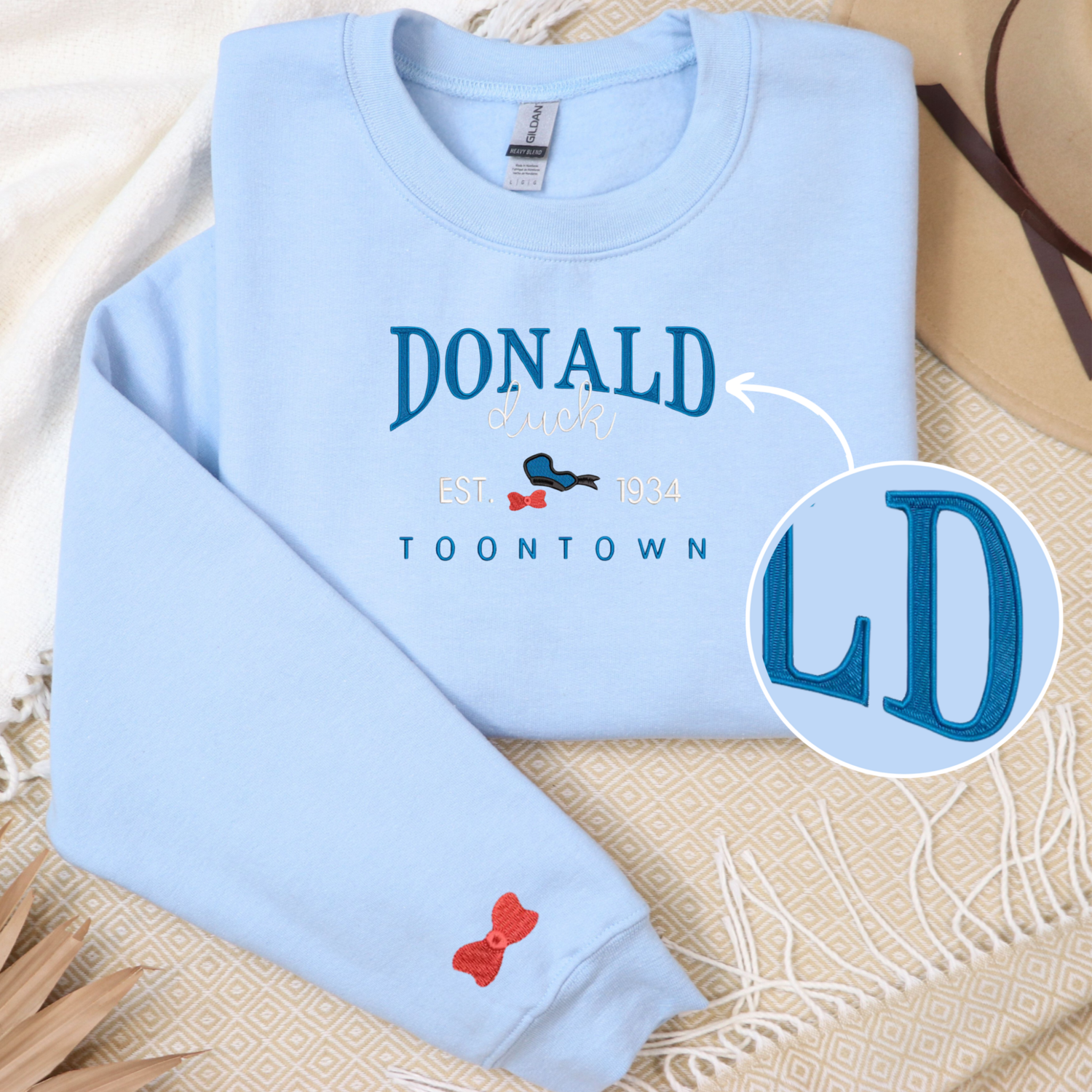 Donald Duck Toontown Est 1934 Embroidery