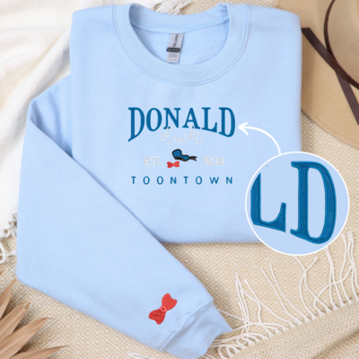 Donald Duck Toontown Est 1934 Embroidery