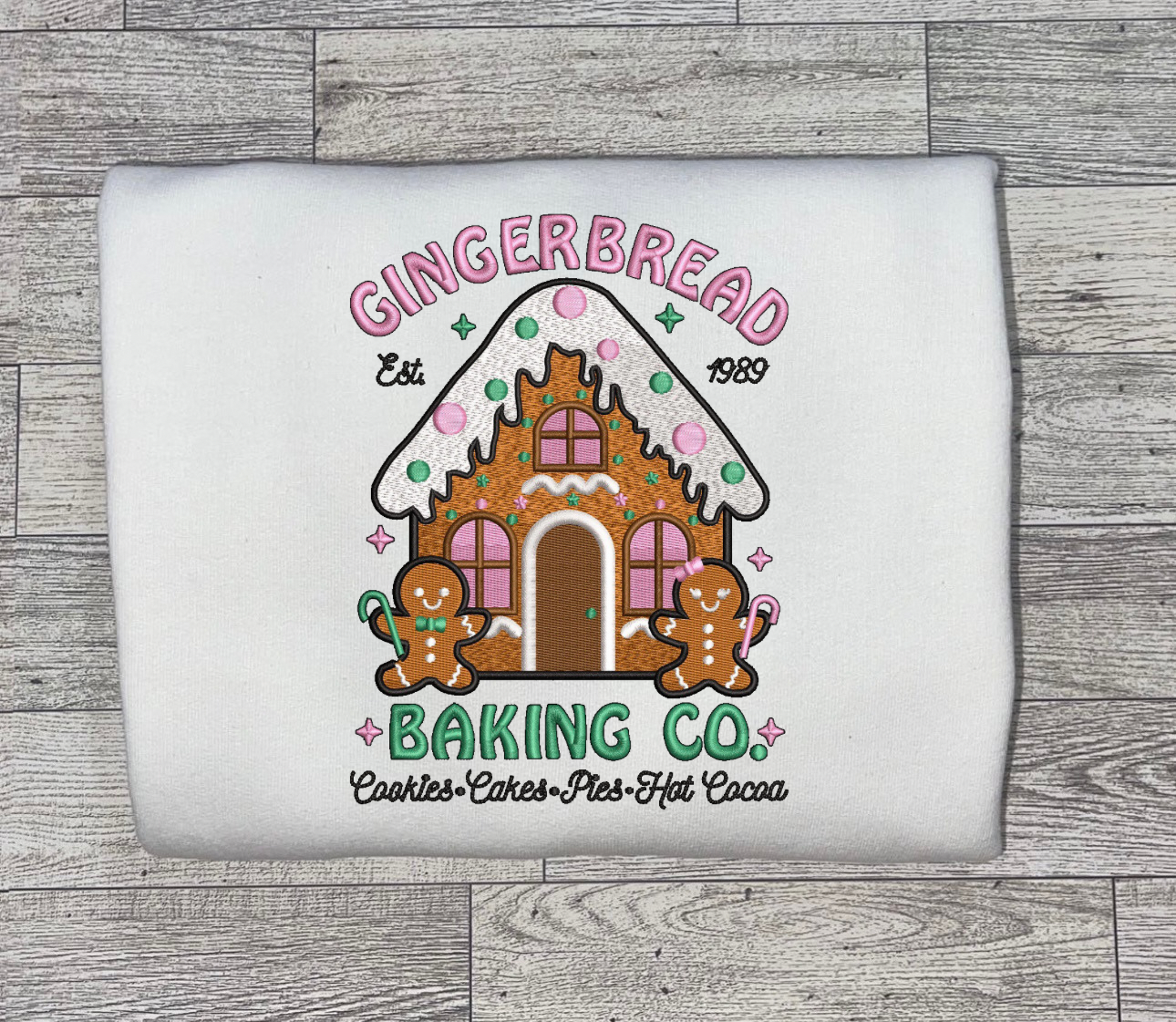 Pink Gingerbread Co Embroidery