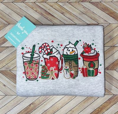 Gingerbread Cups Embroidery