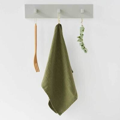 Linen Olive Kitchen Towel