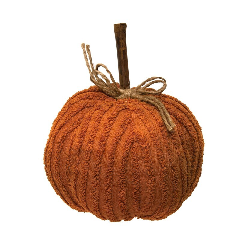 Chenille Pumpkin Medium Orange