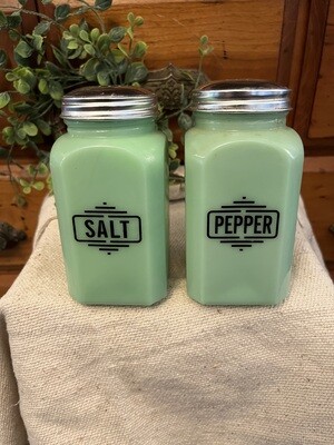 Hazel Atlas Jadeite Salt and Pepper Shakers