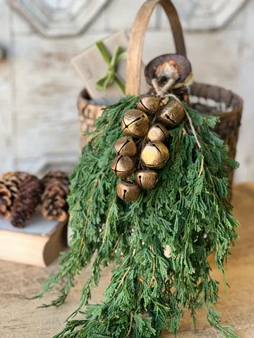 Distressed Gold Bell Drop