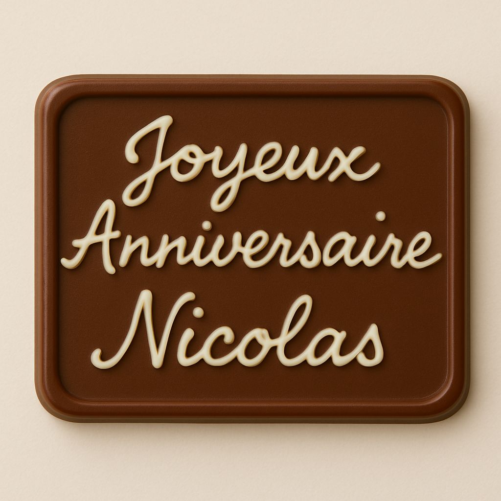 PLAQUETTE joyeux Anniversaire