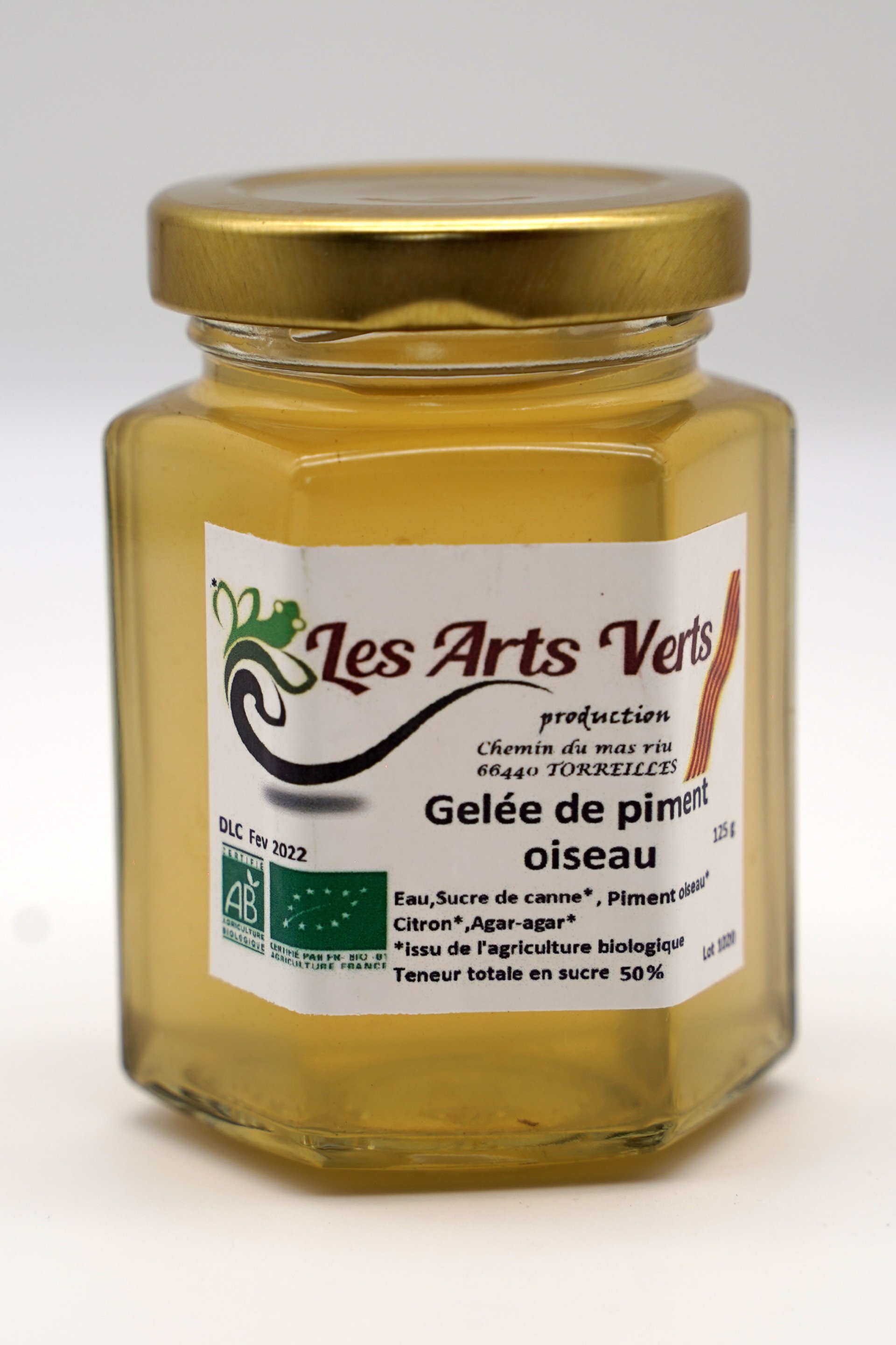 Gelée de piment oiseau bio 125 g