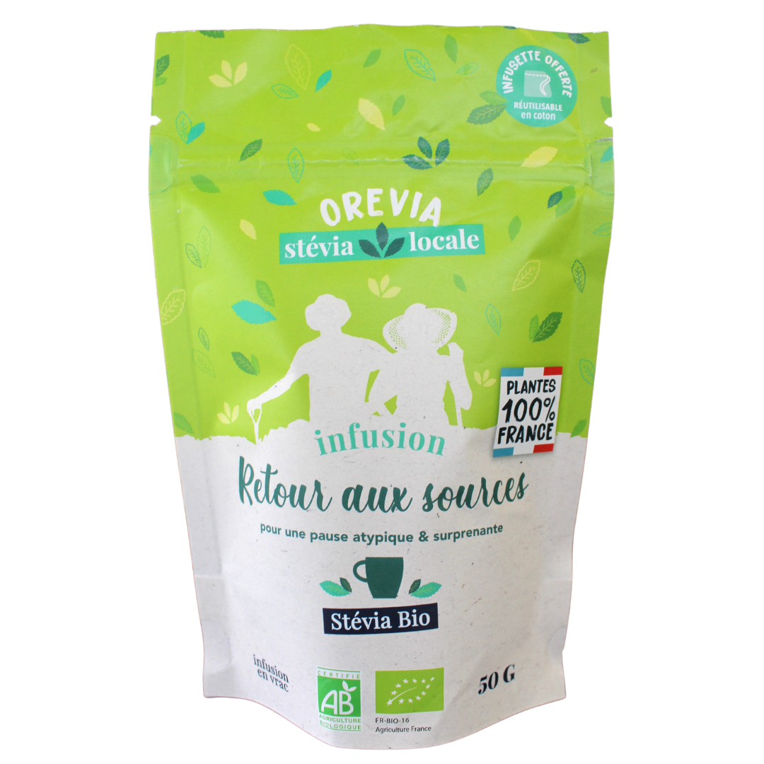 Stévia bio Orevia 100% pures feuilles séchées
