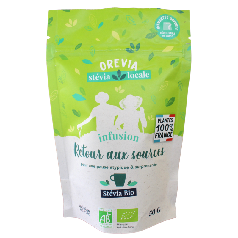 Stévia bio Orevia 100% pures feuilles séchées