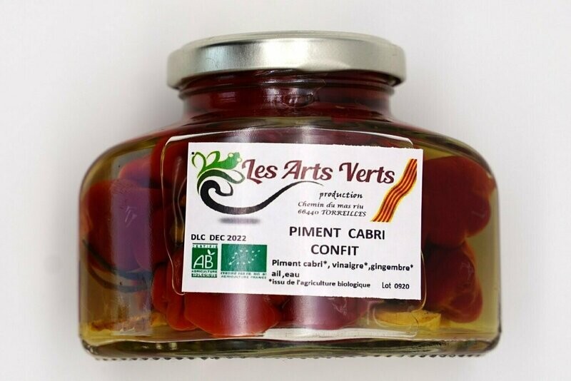 Piment cabri confit bio 180g