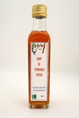 Sirop de citronnelle bio 250 ml