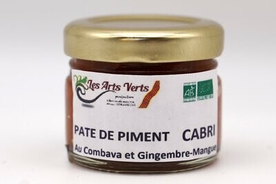 Pâte de piment cabri rouge au combava et gingembre-mangue AB 27g