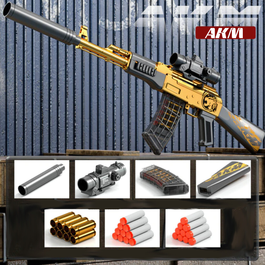 AKM Soft Bullet Shell Ejection Assault Rifle