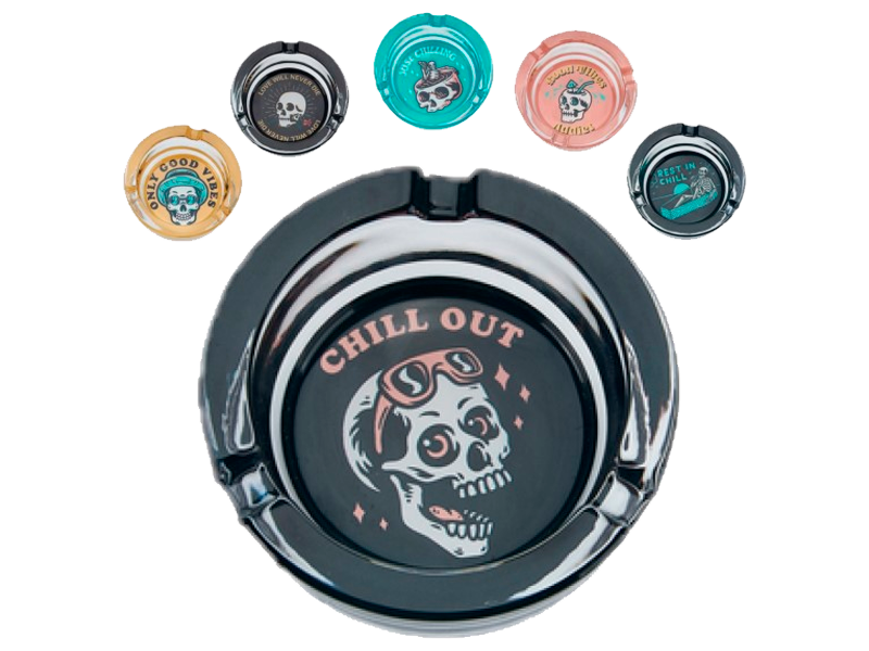 Cenicero Cristal Skulls 8,5cm