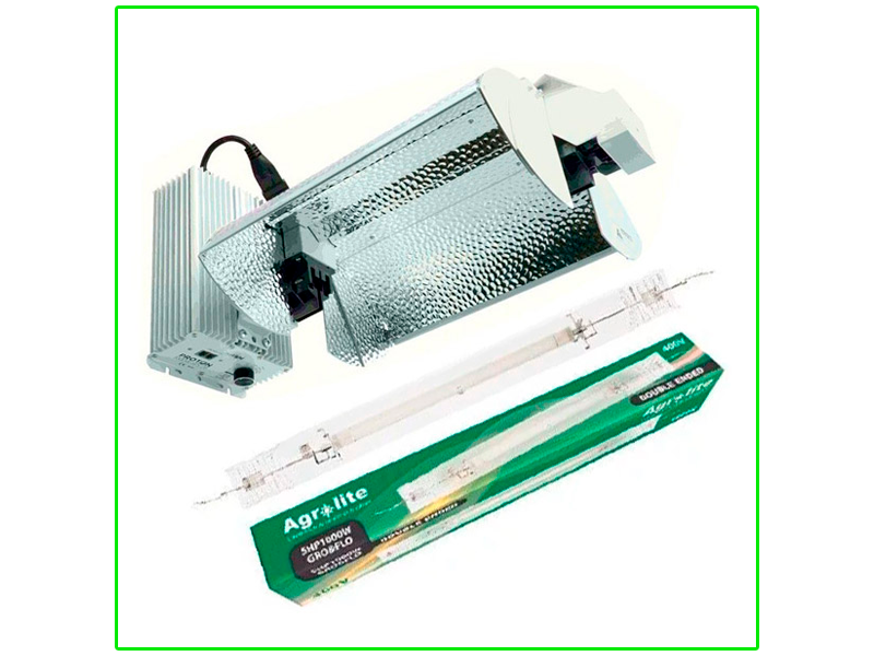 Kit 1000W HPS Proton + Bombilla Agrolite double ended