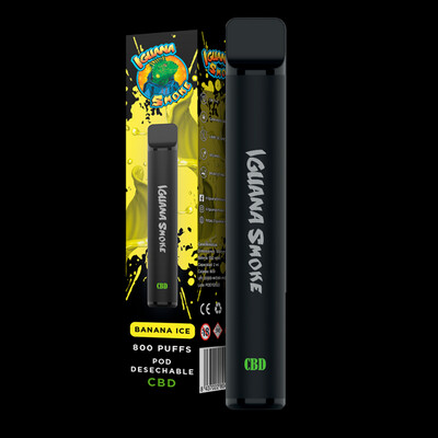 Vaper Desechable CBD Banana Ice 800 Puffs