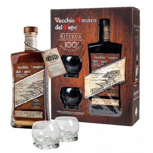 VECCHIO AMARO DEL CAPO RISERVA DEL CENTENARIO CL70 37,5% VOL. + 2 BICCHIERI