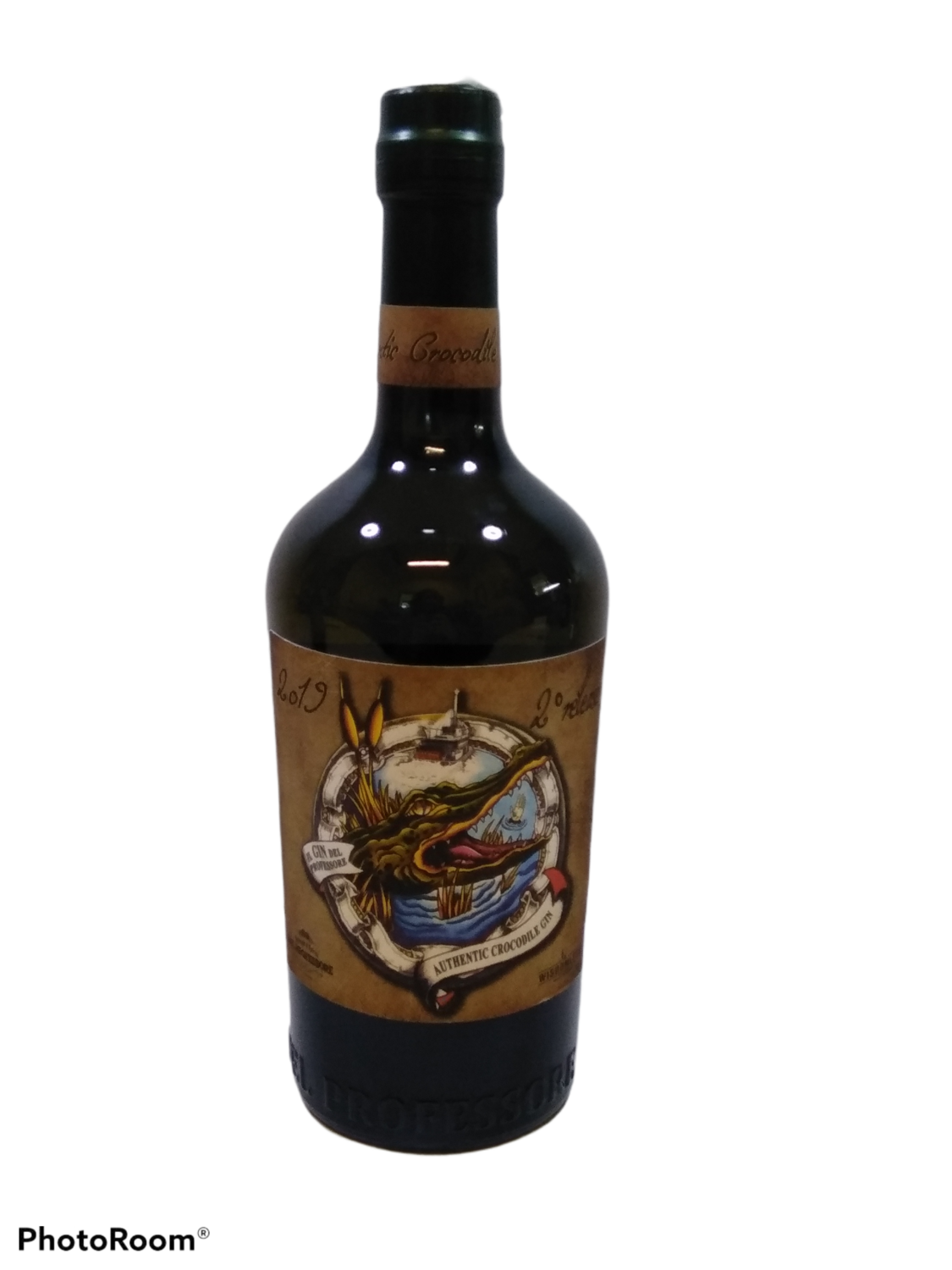 GIN DEL PROFESSORE AUTHENTIC CROCODILE CL 70 45% VOL.
