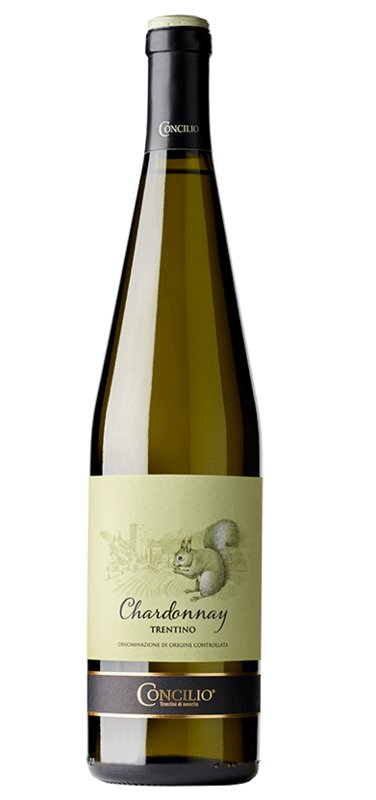 VINO CHARDONNAY TRENTINO DOC  CONCILIO CL 75 13% VOL.