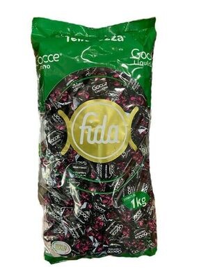CARAMELLE GOCCE DI LIQUIRIZIA FIDA 1KG CARAMELLE GOCCE DI LIQUIRIZIA FIDA 1KG
