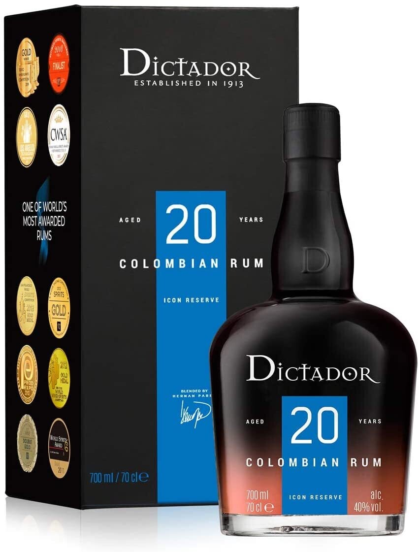 RUM DICTADOR 20ANNI COLOMBIAN RUM 40% VOL. 70CL ASTUCCIATO