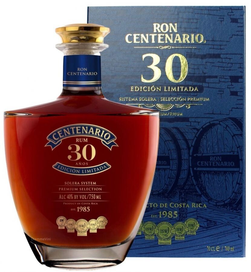 RUM CENTENARIO 30ANNI EDITION LIMITADA SISTEMA SOLERA 70CL 40% VOL. ASTUCCIATO