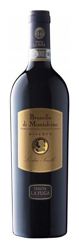 VINO BRUNELLO DI MONTALCINO DOCG RISERVA 2017 "LE DUE SORELE" TENUTA LA FUGA CL 75 15% VOL.