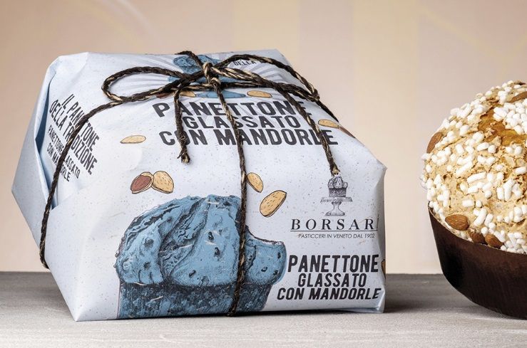 PANETTONE GLASSATO CON MANDORLE BORSARI 1 KG