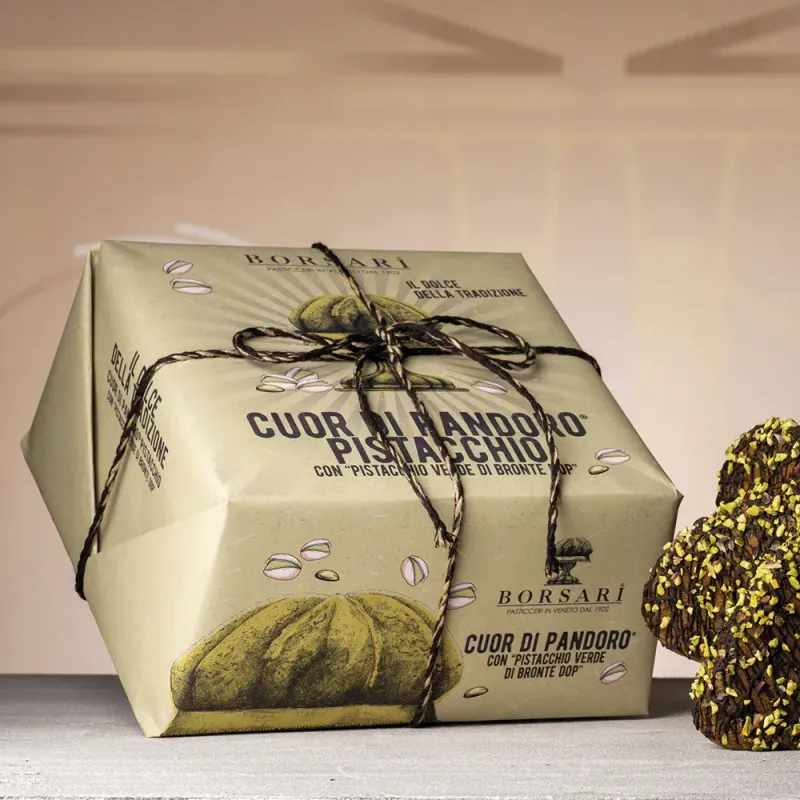 CUOR DI PANDORO CON CREMA PISTACCHIO BORSARI 750G