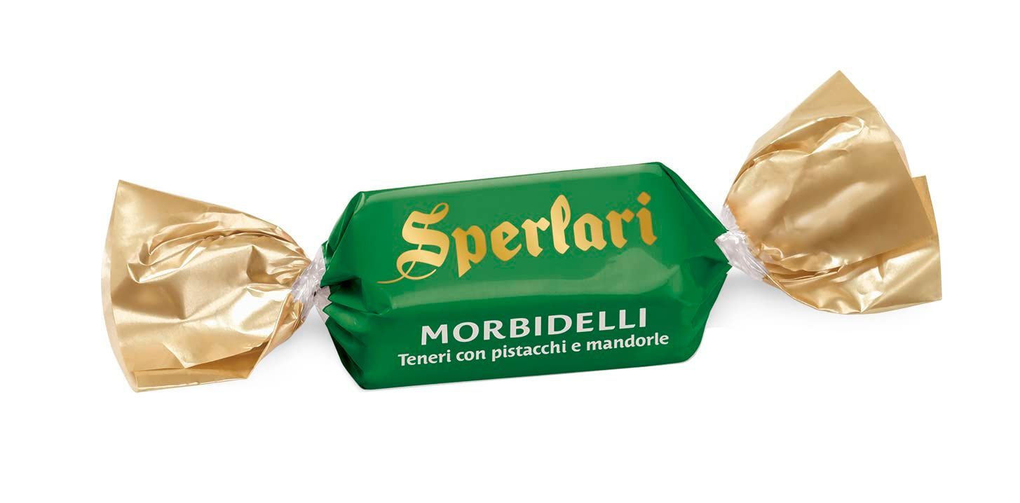TORRONCINI TENERI ALLE MADORLE E PISTACCHI RICOPERTI SPERLARI 1KG