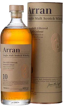 WHISKY ARRAN 10 YEARS SINGLE MALT SCOTCH CL 70 46% VOL. ASTUCCIATO
