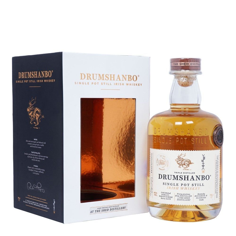 WHISKY DRUMSHANBO SINGLE POT STILL IRISH WHISKEY 43% VOL CL70 ASTUCCIATO