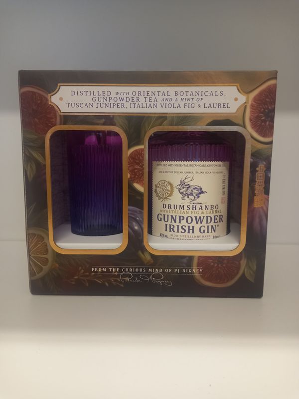 GIN GUNPOWDER DRUMSHANBO BRUNO VANZAN 43% VOL CL 70 + BICCHIERE ASTUCCIATO