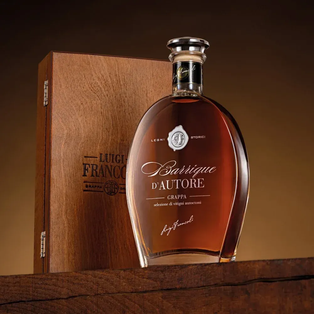 GRAPPA BARRIQUE D'AUTORE LUIGI FRANCOLI 42,5% VOL COFANETTO DI LEGNO