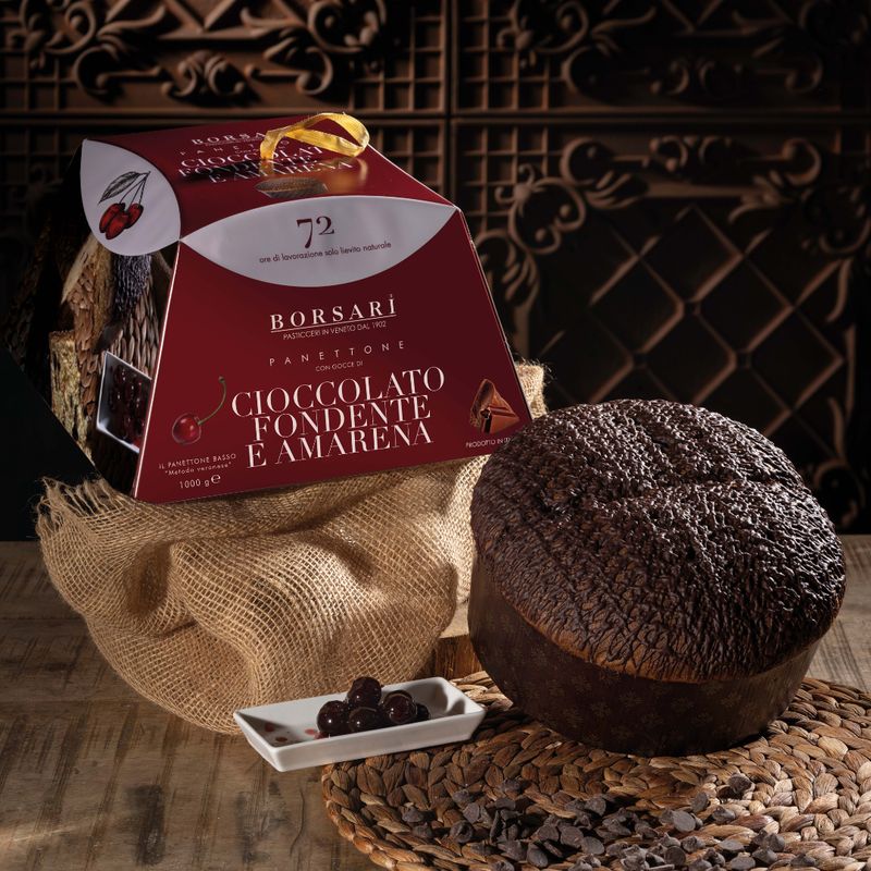 PANETTONE CIOCCOLATO FONDENTE E AMARENA BORSARI 1KG