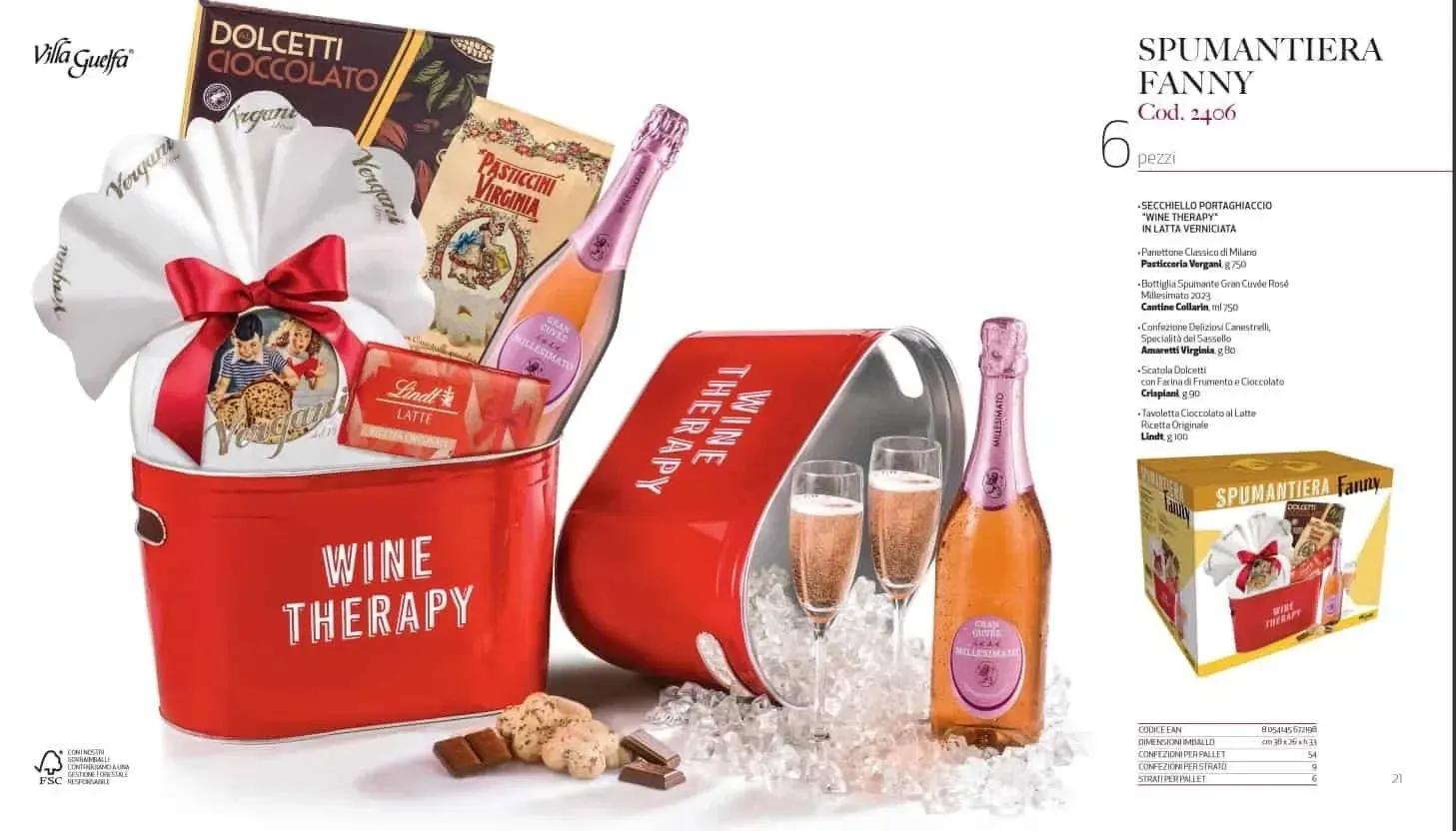 CESTO VILLA GUELFA FANNY X 6 PZ