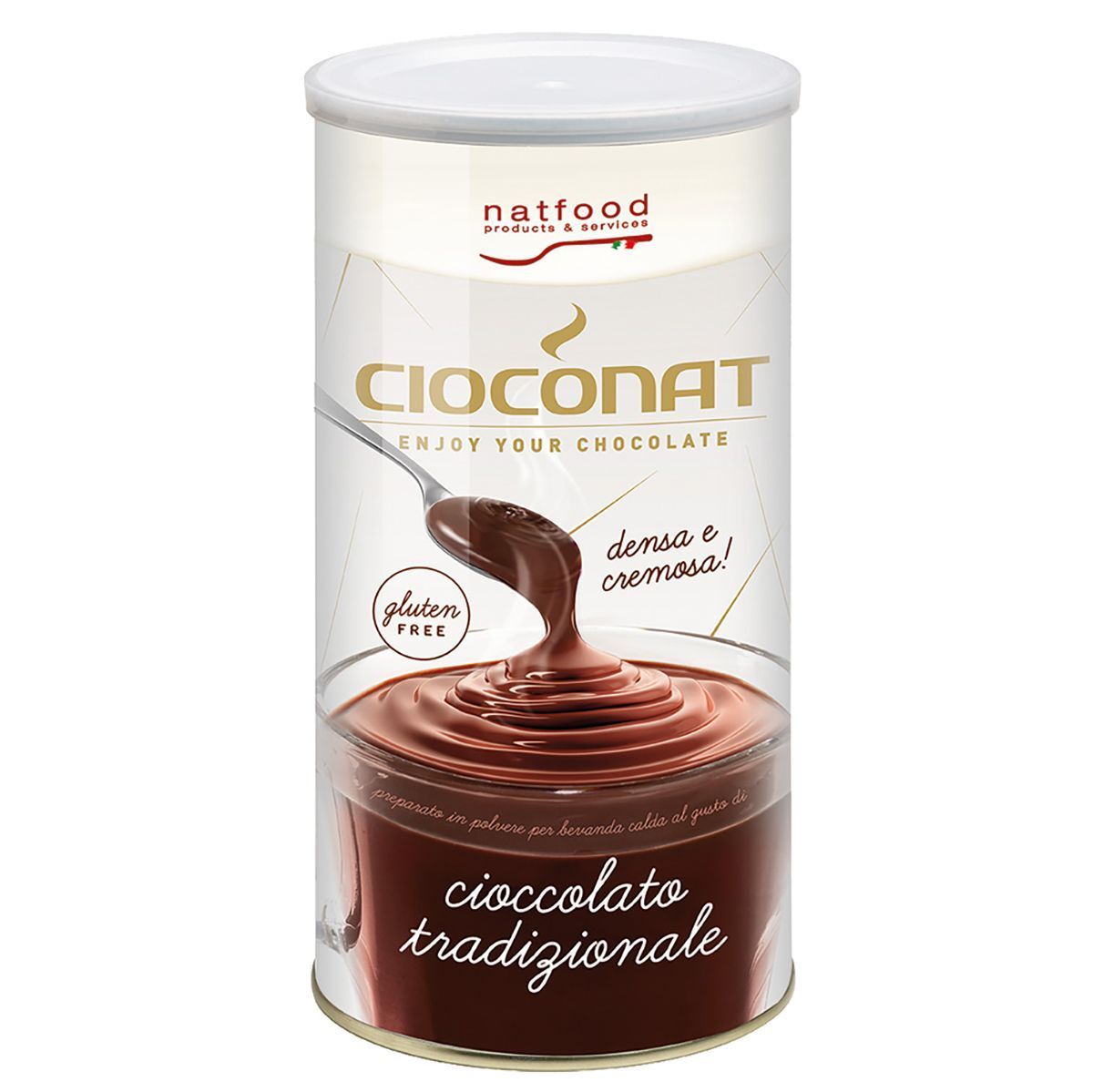 PREPARATO IN POLVERE PER CIOCCOLATA CALDA CIOCONAT TRADIZIONALE NAT FOOD LATTA X 1 KG